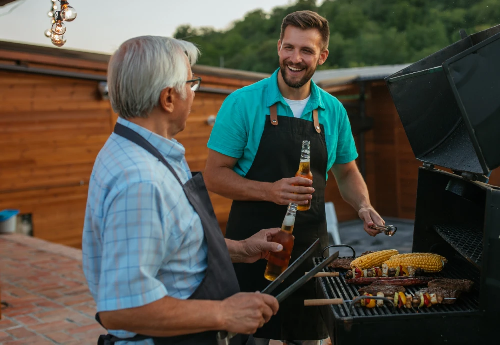 barbecue grill and smoker combo