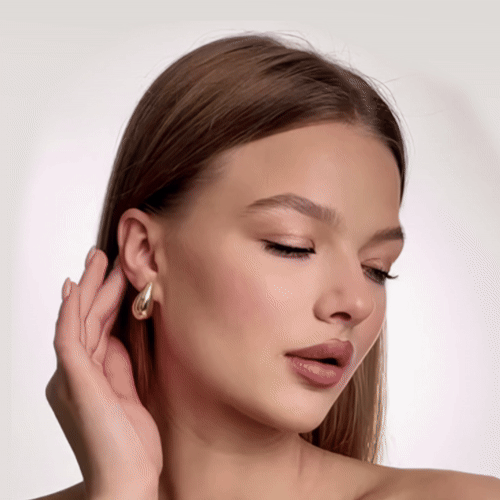 chunky-vintage-gold-silver-teardrop-earrings-4 14K Gold Teardrop Earrings by NRNT – Elegant Drop Jewelry for Women